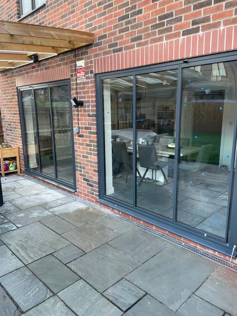 Anthracite grey bifold doors, made to measure as a matching set