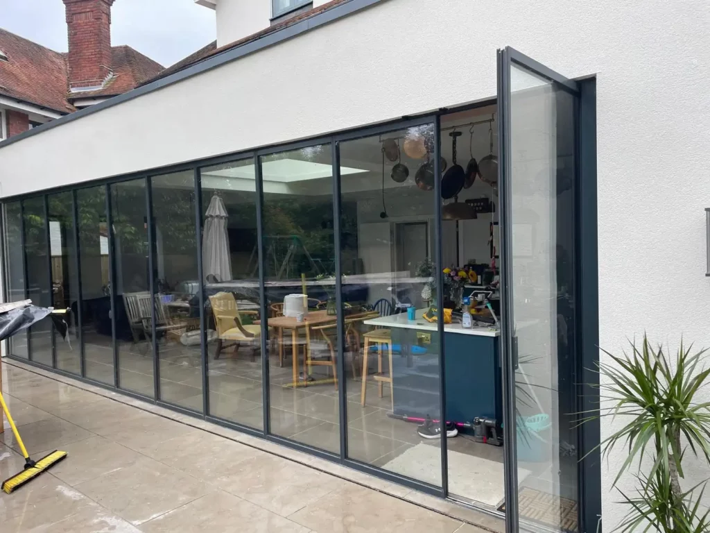 Modern bifold patio doors