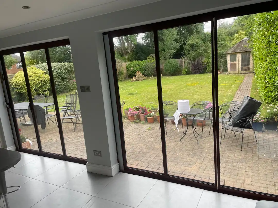 Modern bifolding patio doors