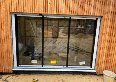 sliding swing door with slim frame