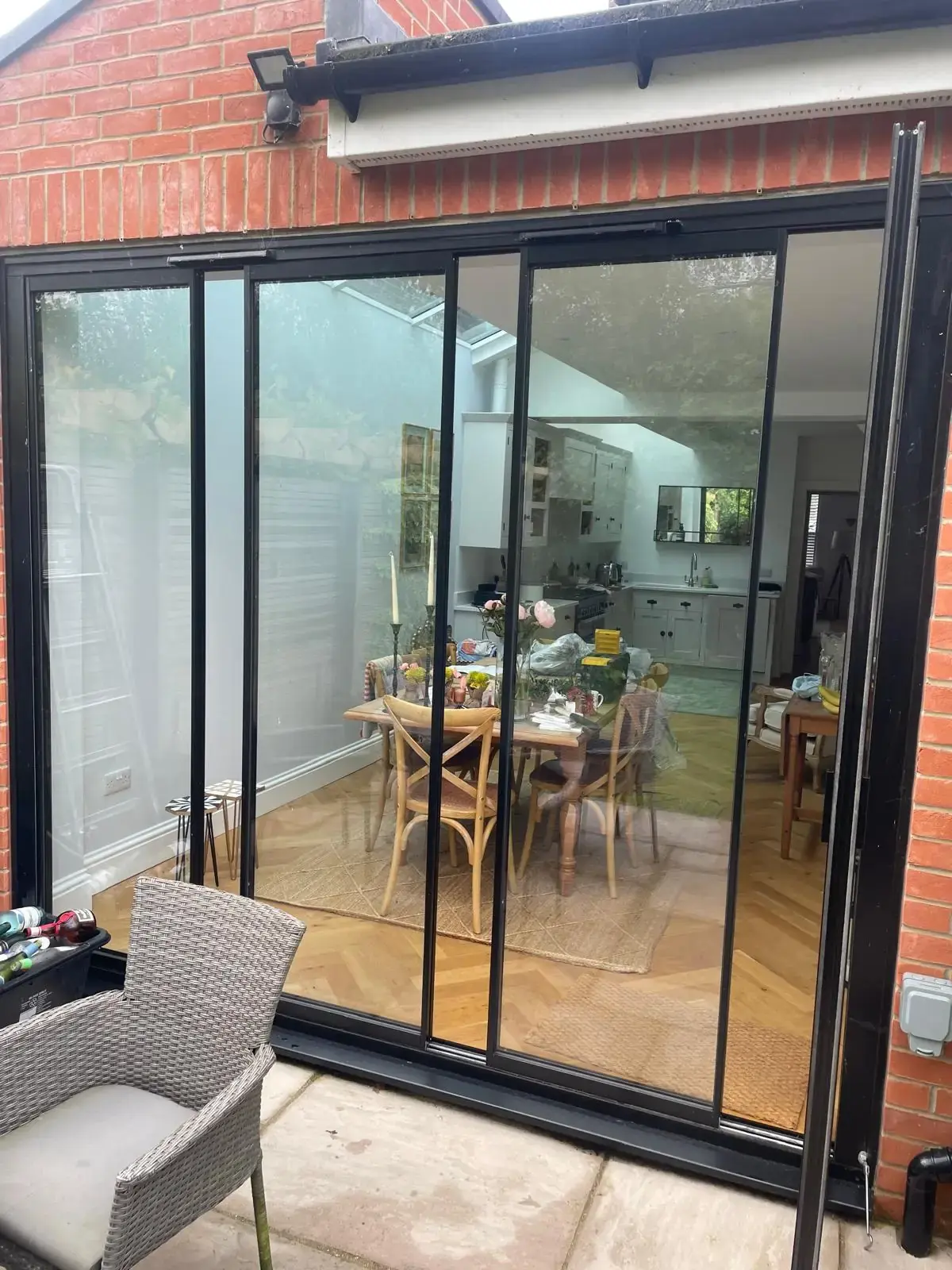 external sliding kitchen doors slide and fold