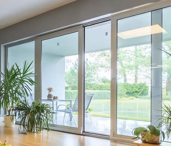 thick framed sliding patio doors