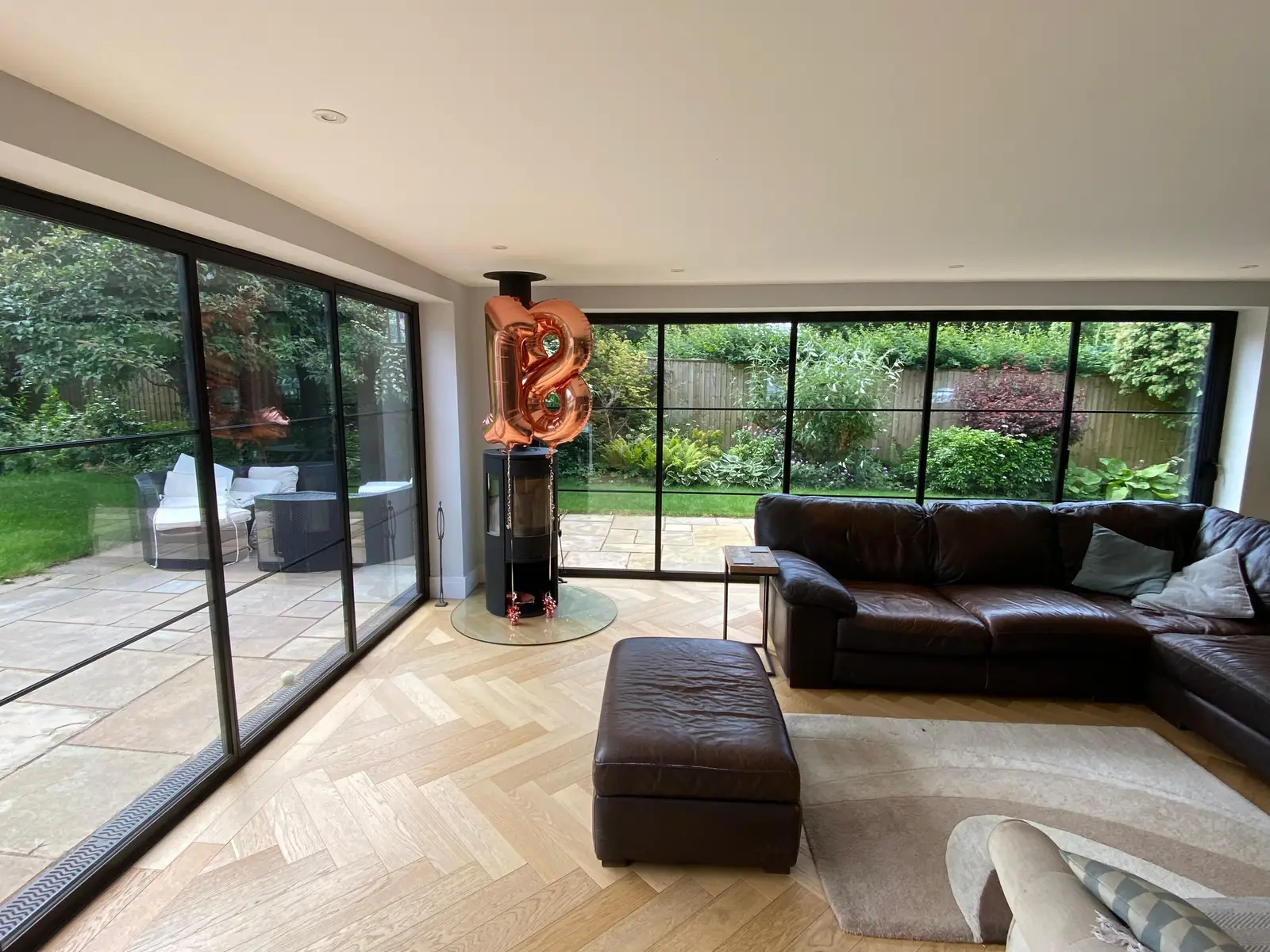 living room sliding crittall doors