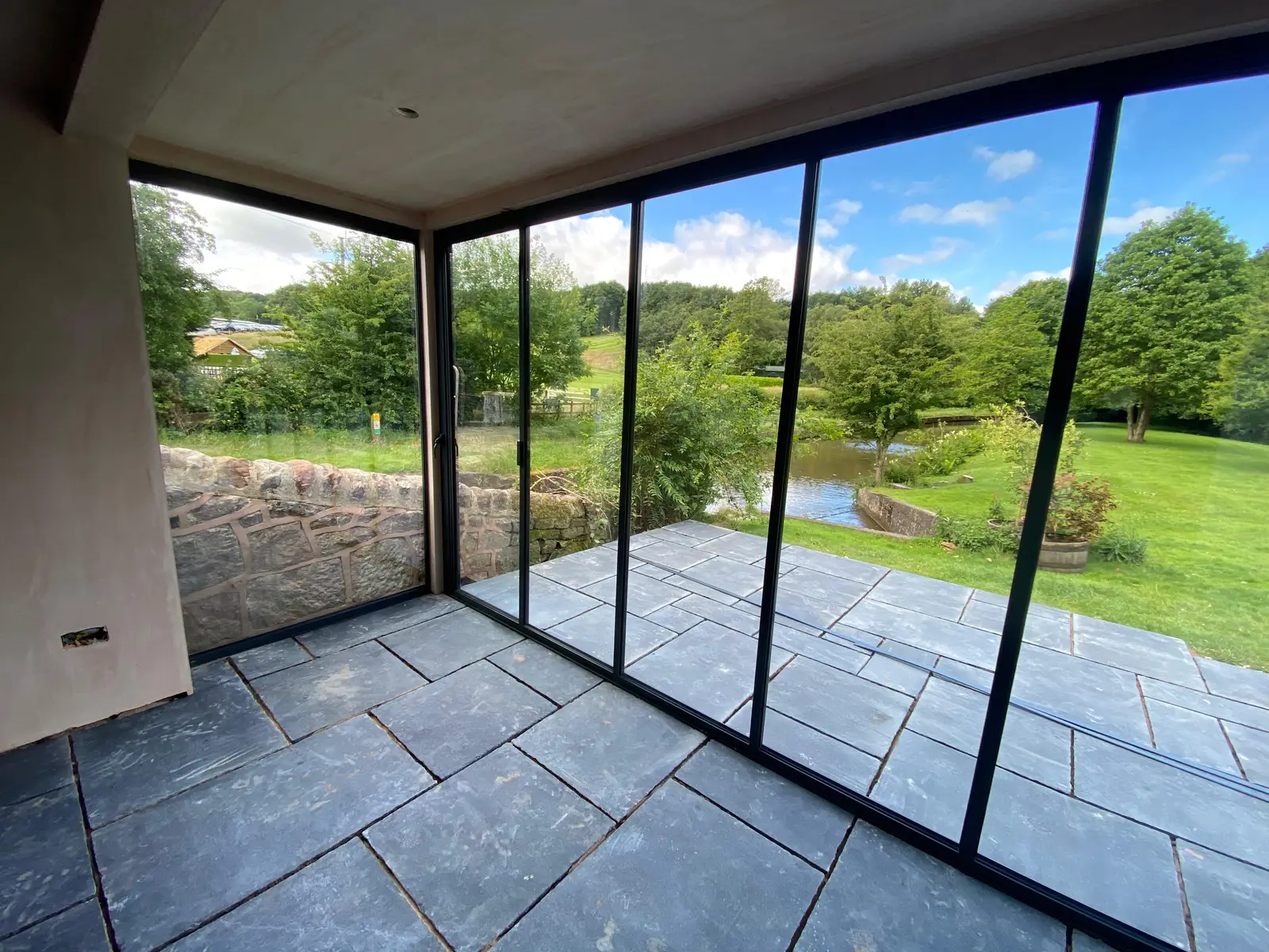 modern metal framed doors