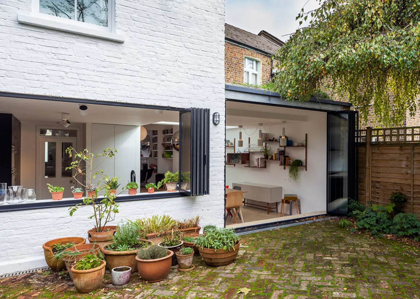 a kitchen extension with bifold doors