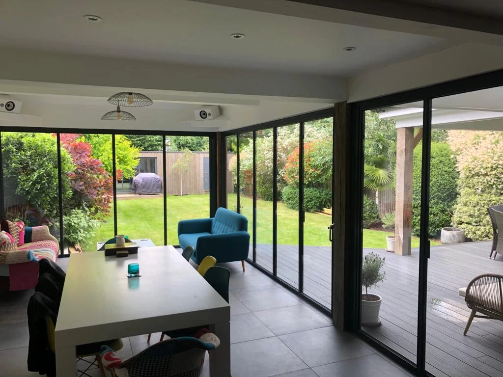 aluminium framed sliding doors set