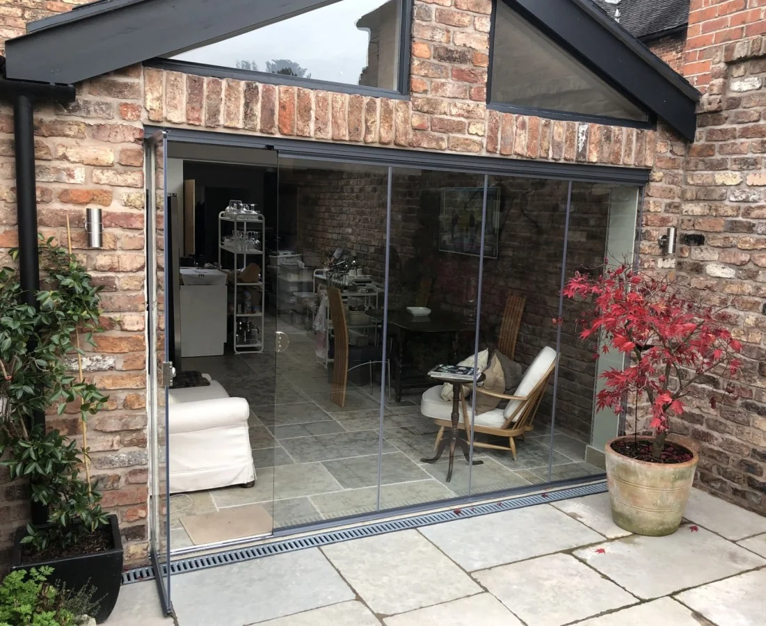 frameless bifold glass doors