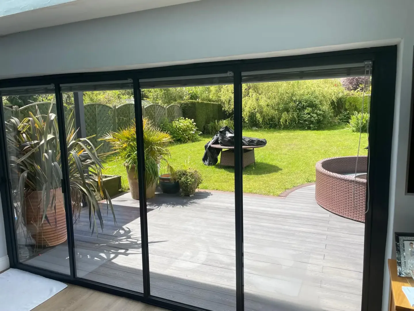 4 panel sliding patio doors kitchen