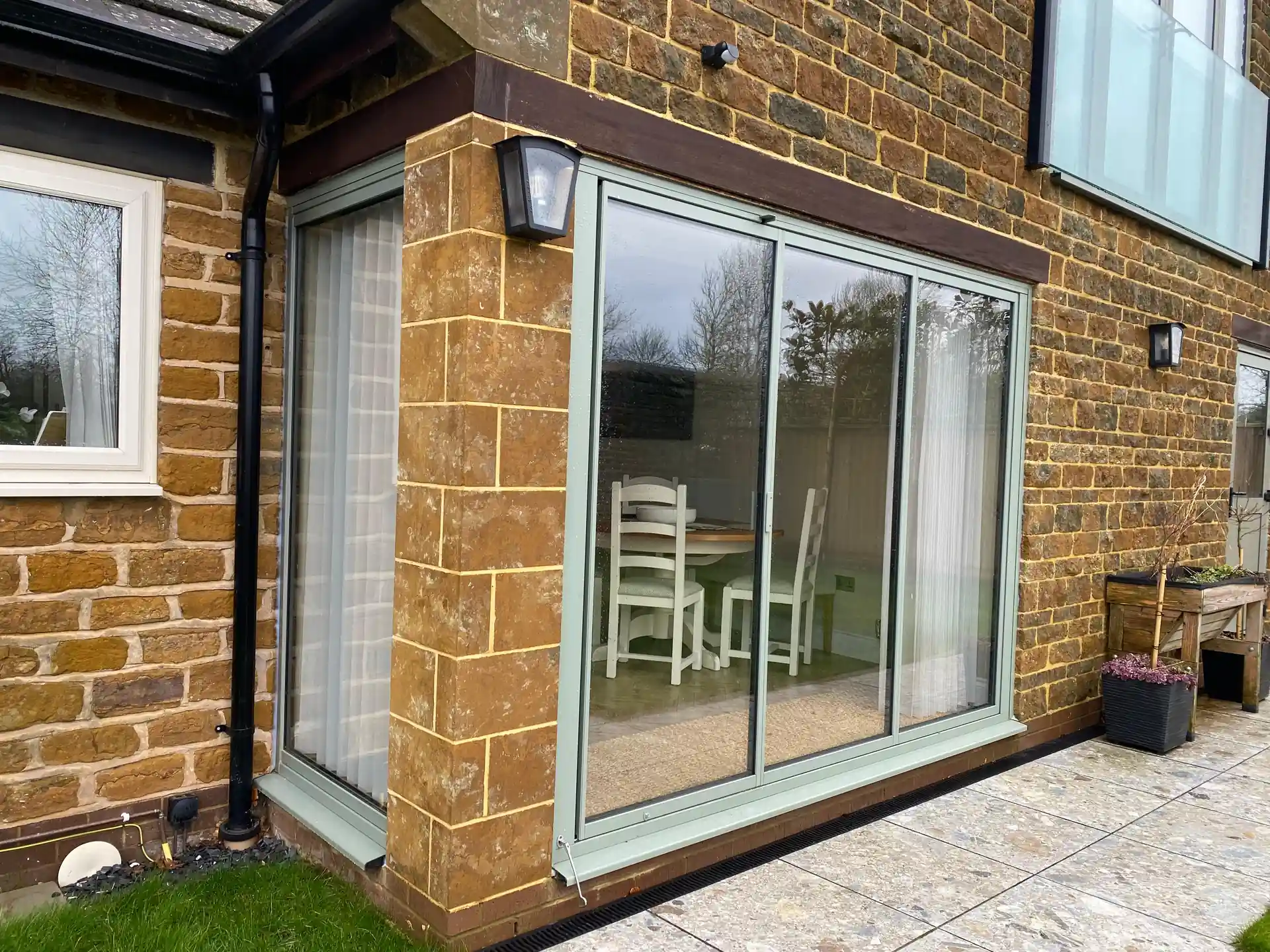 green bifold back doors